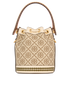 T Monogram Braided Floral Mini Bucket Bag, back view